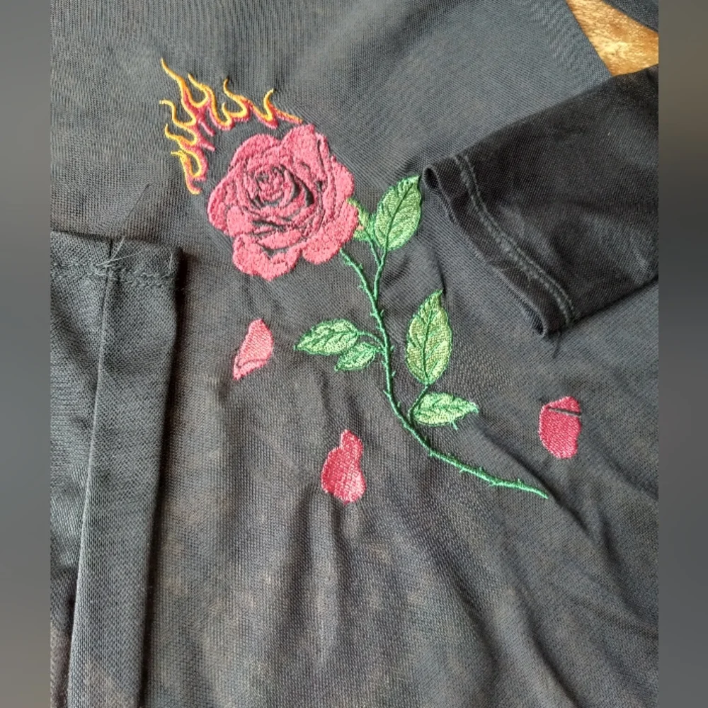 πGoth Sheer Mesh Long Sleeve Crop Top!!!! - Picture 9 of 10